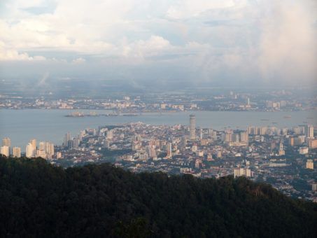 View of Georgetown, Penang from Penang Hill
