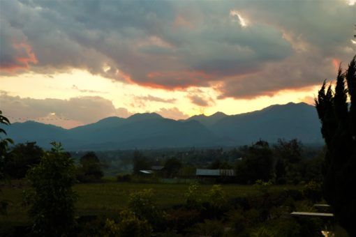 Sunset view from @Pai resort in Thailand 