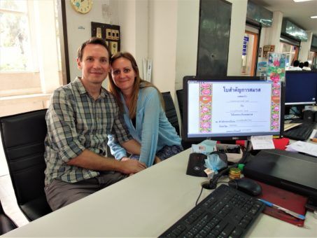 Us in the Chiang Mai District Office getting our marriage certificates