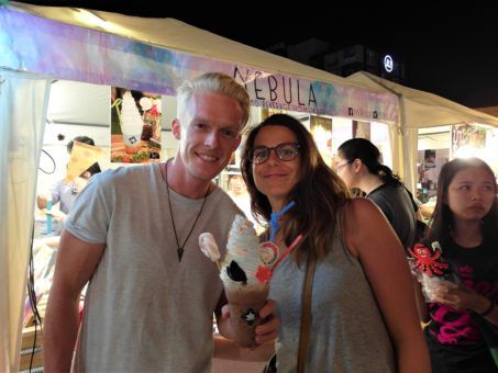 Darren and Shelley at the Ping Fai Festival in Chiang Mai