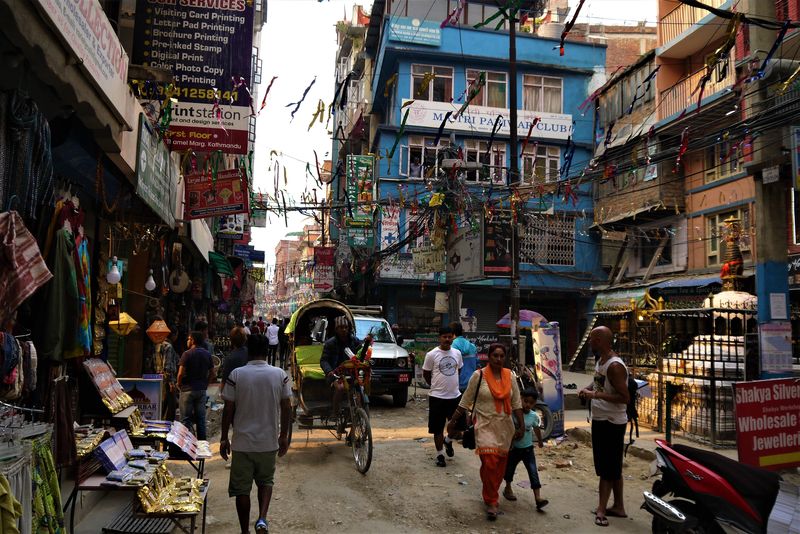 Hectic streets in Kathmandu