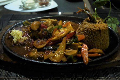 Vegetable Fajitas at Theva Residency restaurant 