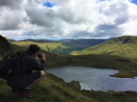 Andrew taking photos in Snowdonia National Park, Wales