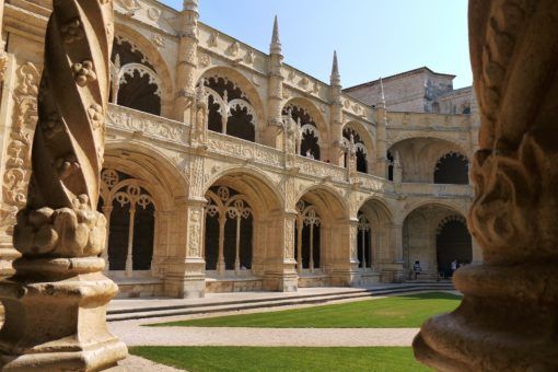 The inside courtyard of the Mosteiro dos Jeronimos, Belem