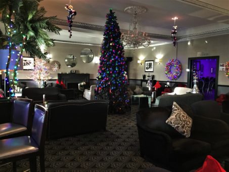 The Lounge at Christmas at The Cumberland Hotel in Bournemouth