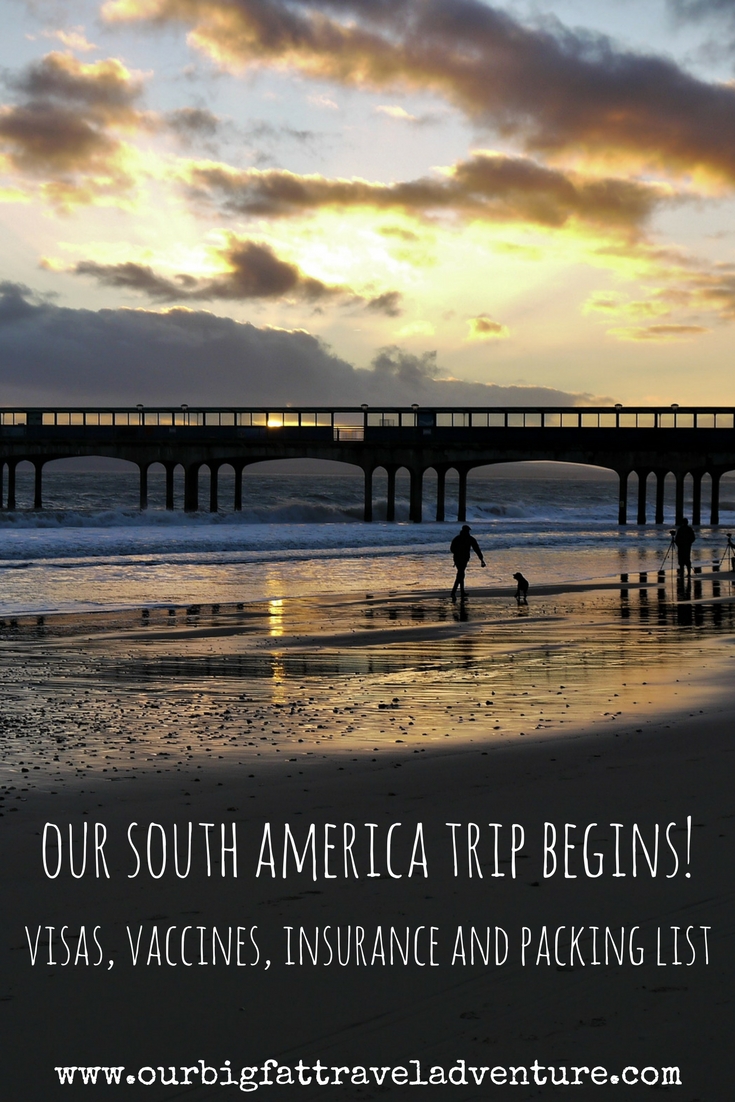 our south america trip begins, Pinterest pin