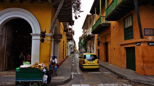Cartagena taxi in the colourful streets
