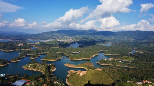 View from the top of The Rock in Guatape, Colombia