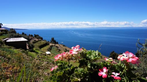 Beautiful views over Lake Titicaca from Taquile Island