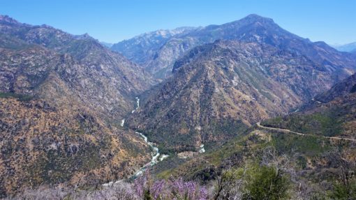 View overlooking Kings Canyon National Park in California, USA