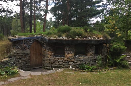 Hobbit-style eco house at the Findhorn Foundation in Scotland