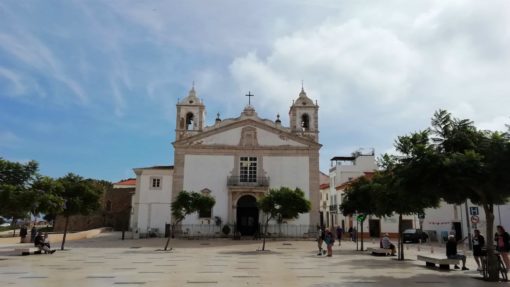 White church in Lagos, Portugal