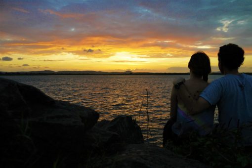 Watching the sunset in Polonnaruwa, Sri Lanka