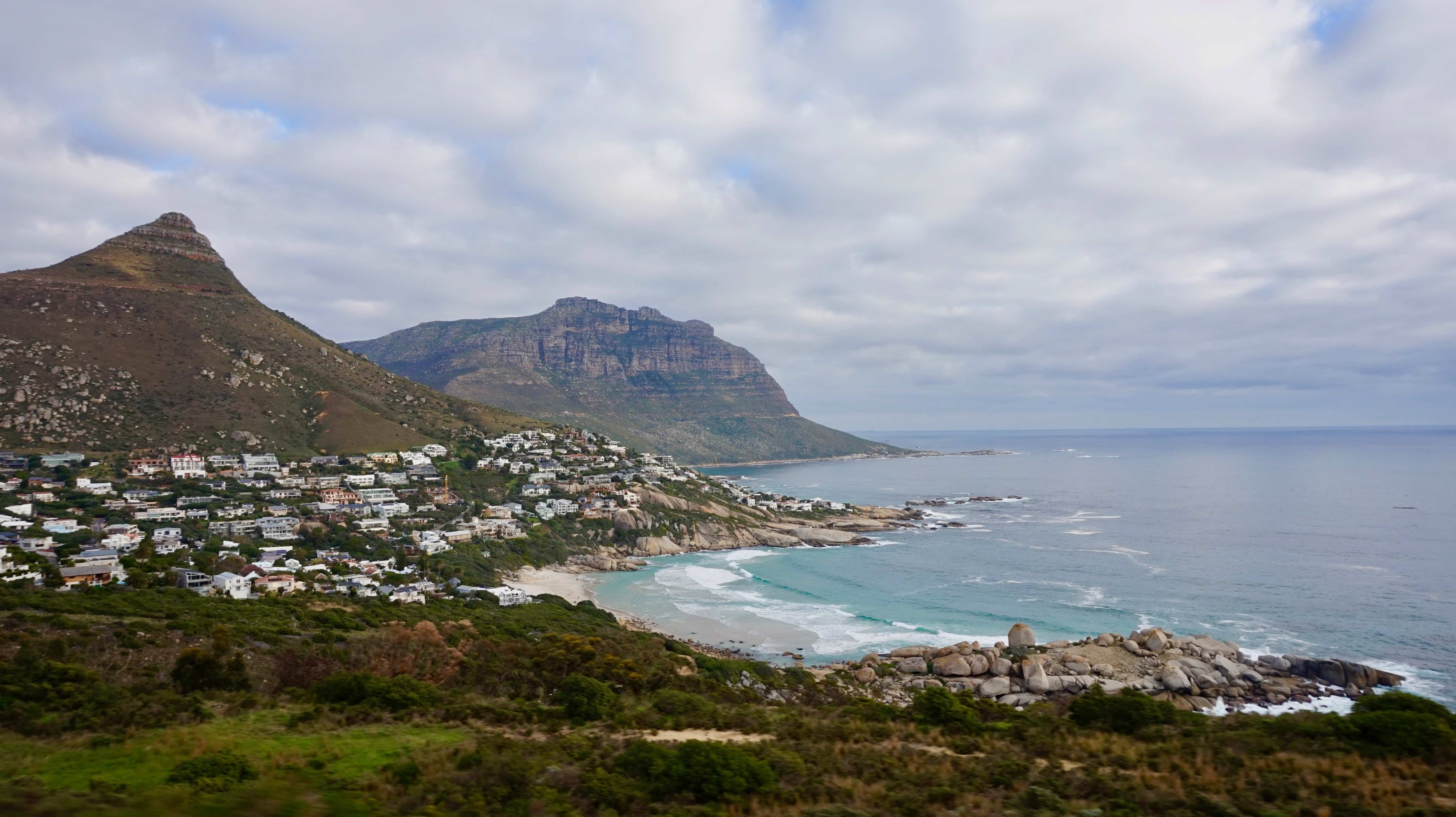View of Lion's Head and the 12 Apostles Mountain Range in Cape Town