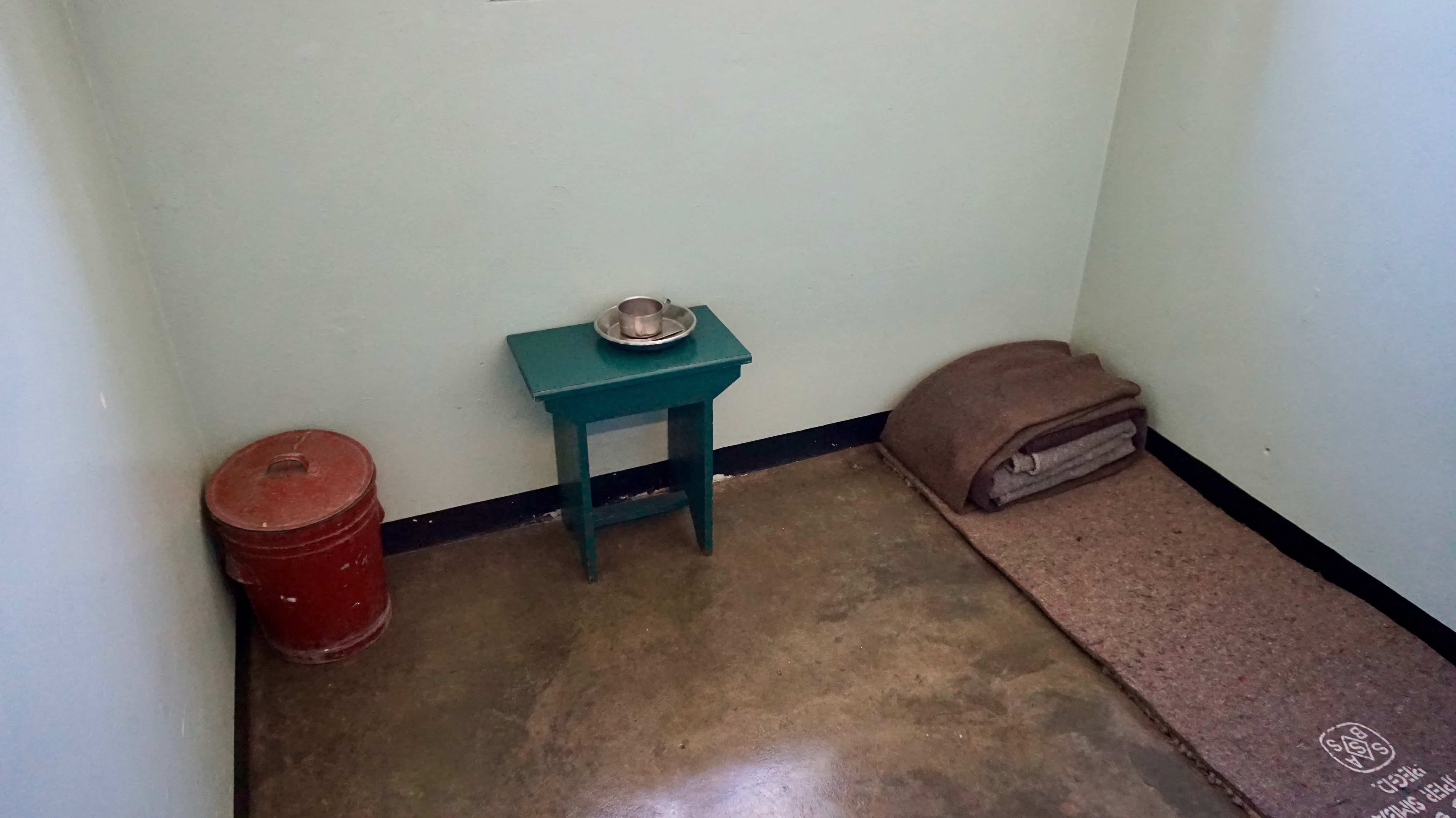 Nelson Mandela's cell at Robben Island prison, South Africa