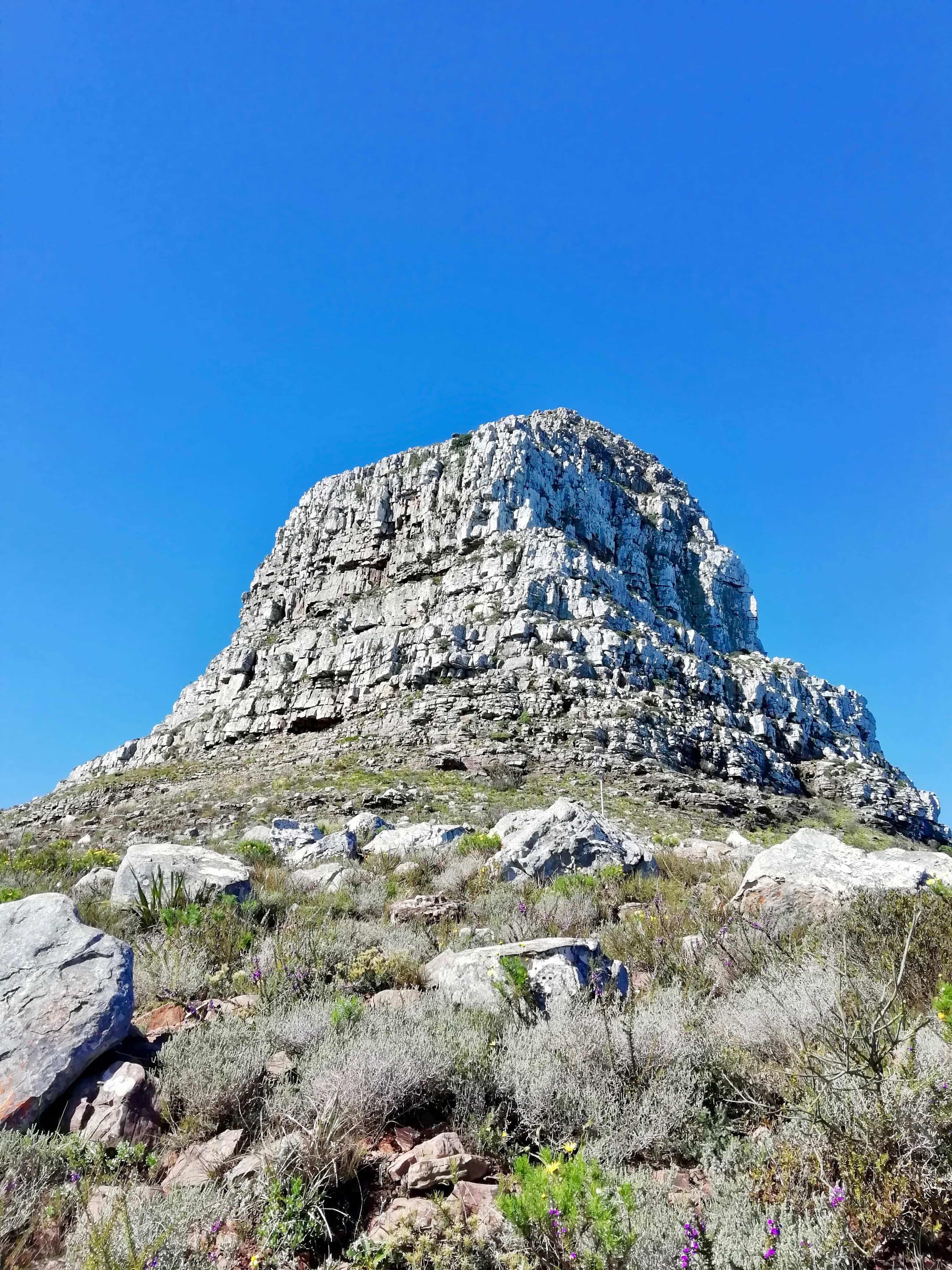 The peak of Lion's Head on the hike in Cape Town