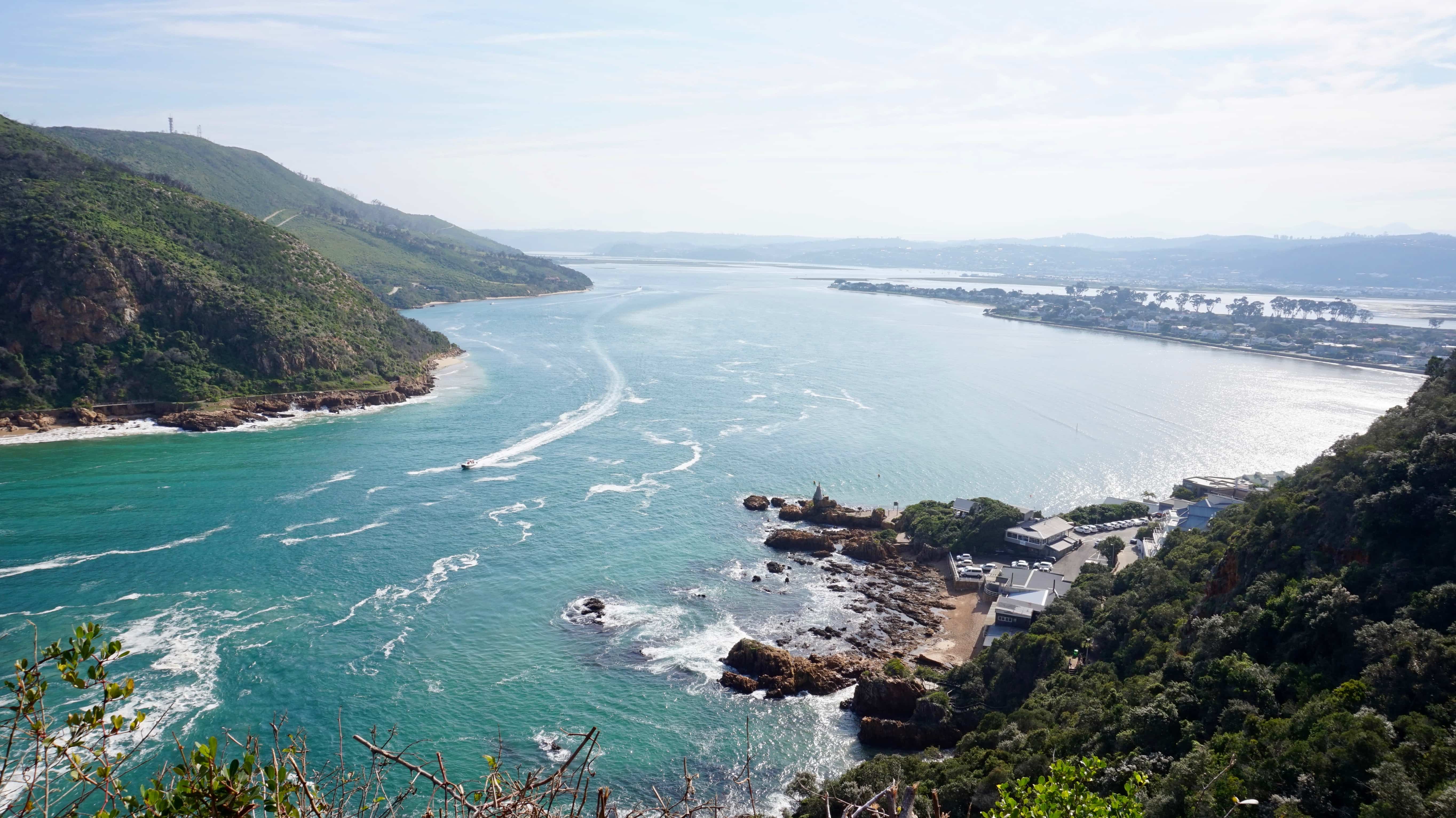 View from East Head over the sea in Knysna, South Africa