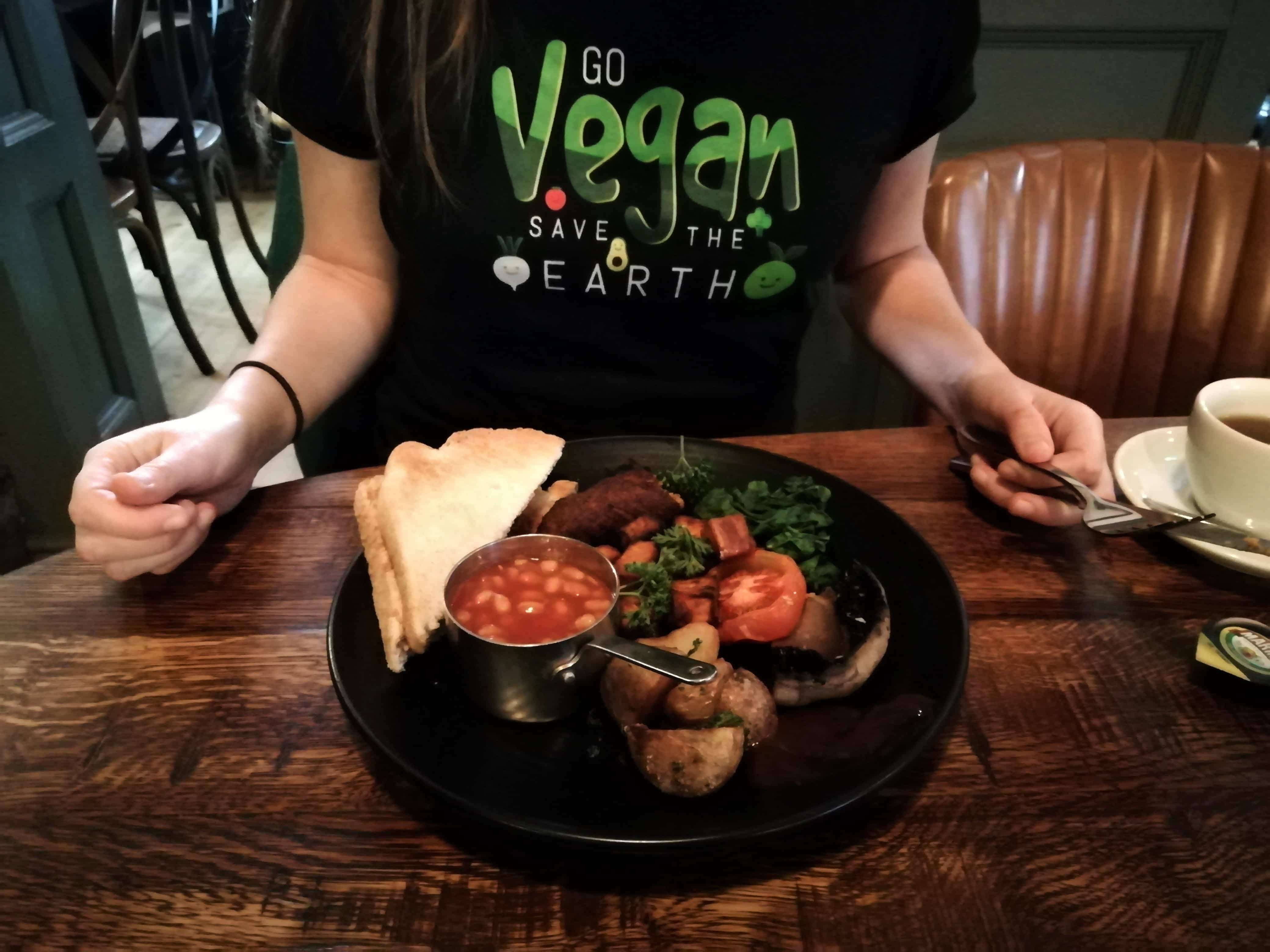 Vegan breakfast at The Head of the River Oxford
