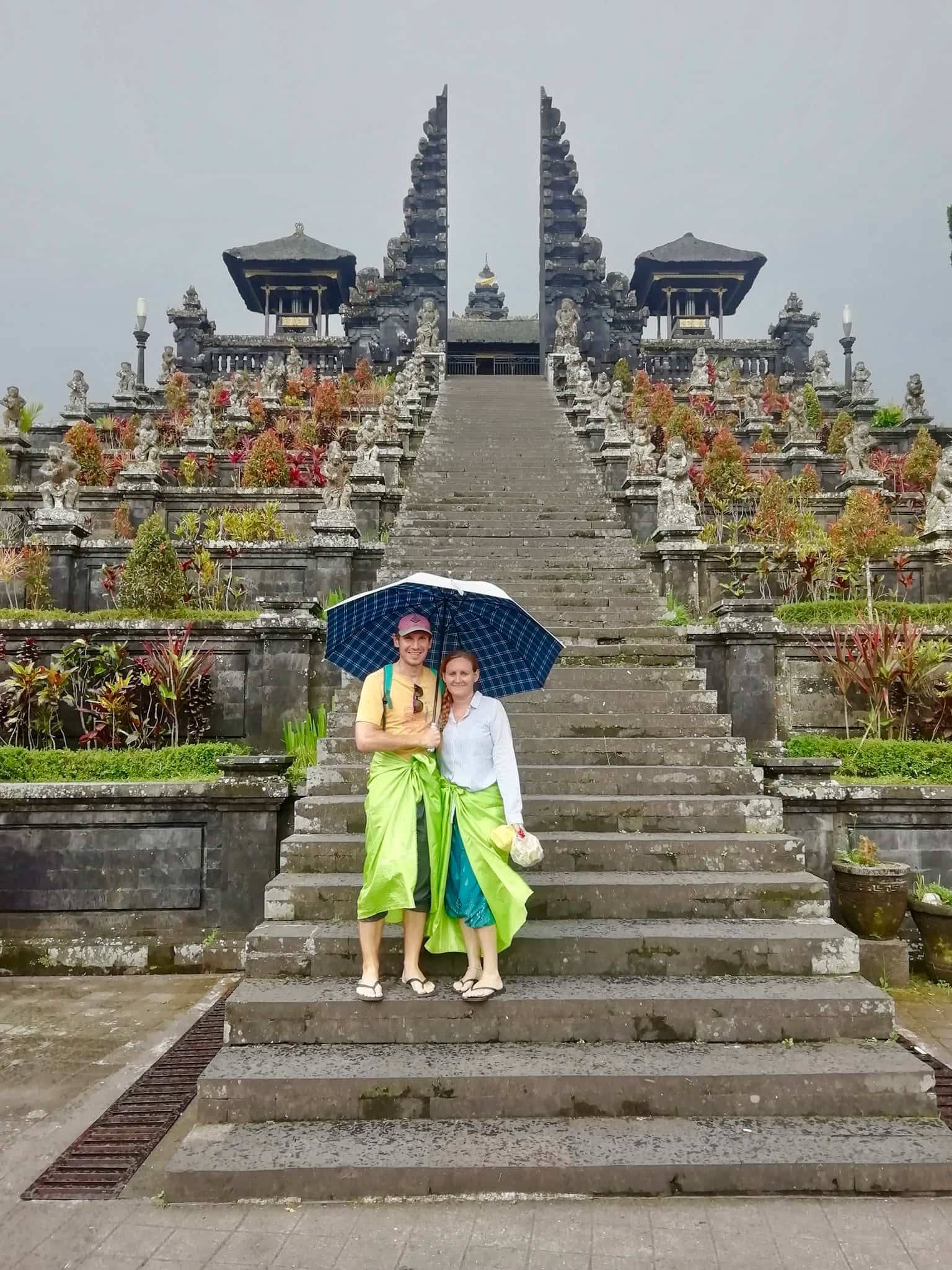 Us at Pura Besakih temple in Bali