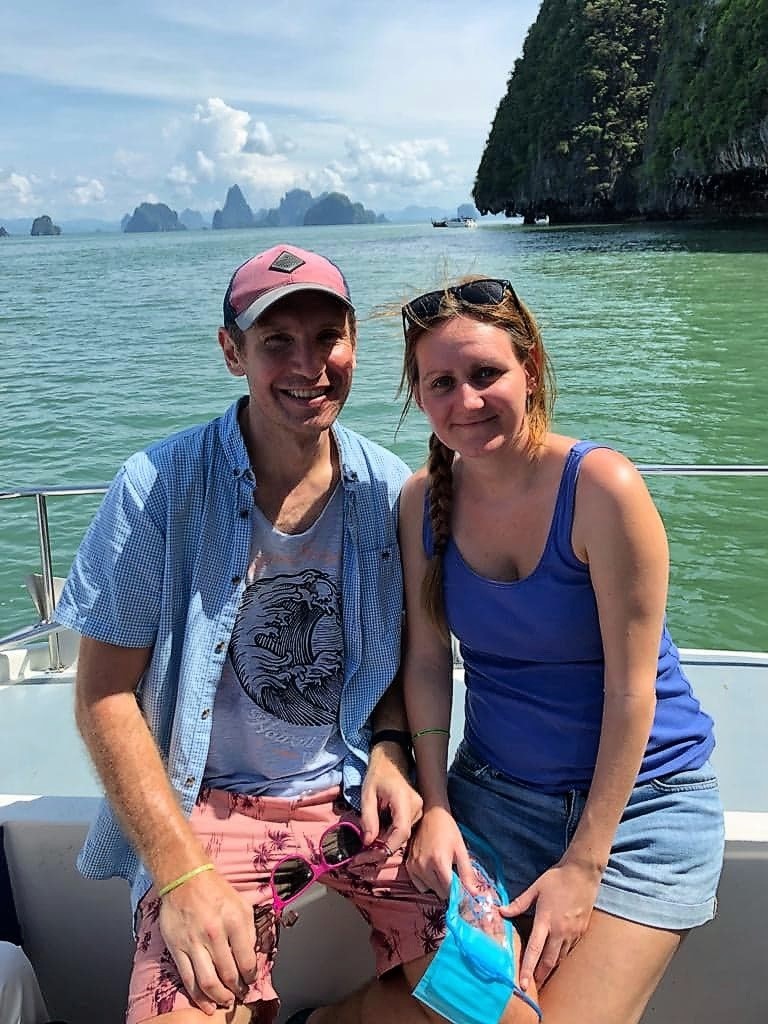 Amy and Andrew in Phang Nga National Park