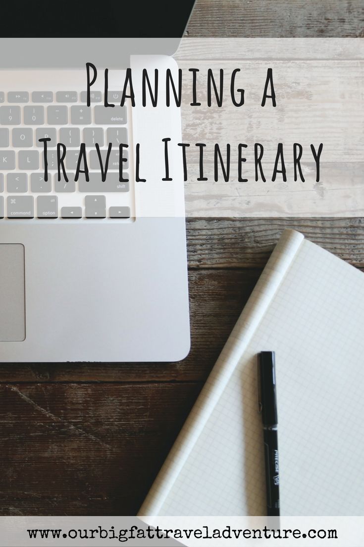 planning a travel itinerary, Pinterest pin