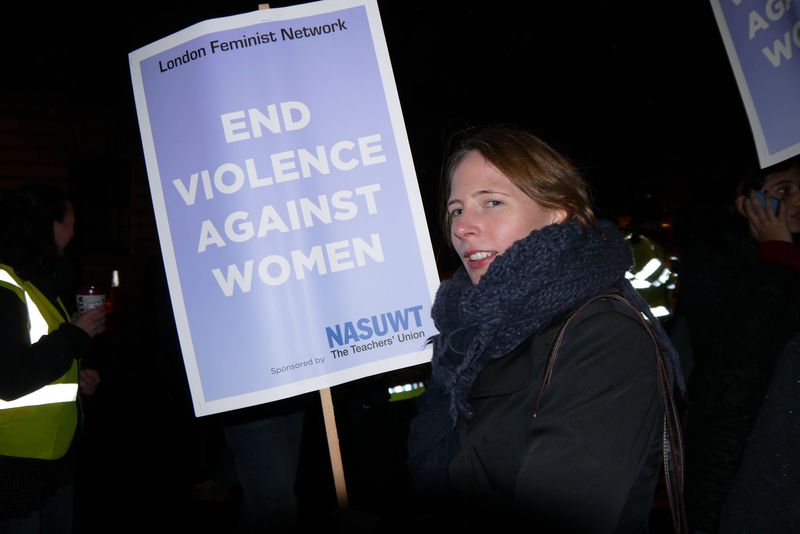 Jo on the Reclaim the Night March