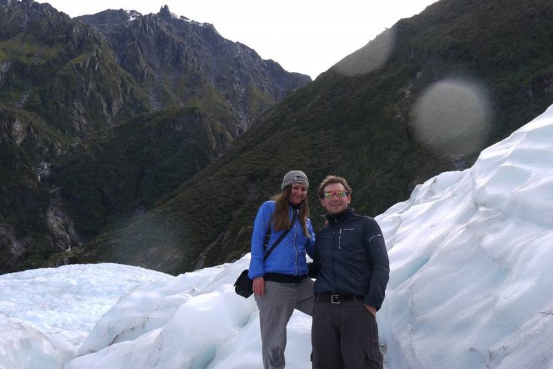 Us Hiking on Fox Glacier, New Zealand