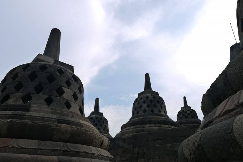 Top of Borobudur Temple, Java Indonesia