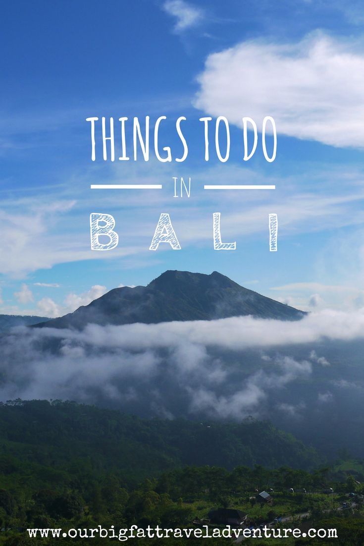 things to do in Bali Pinterest pin
