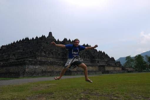 Jumping Shot at Borobudur, Indonesia
