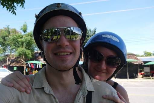 Us on a Scooter in Thailand