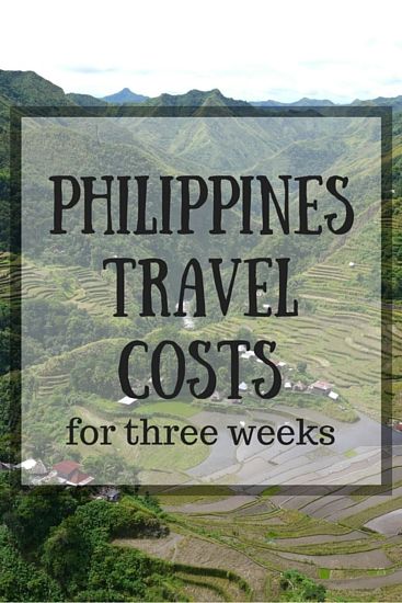 Philippines Travel Costs for three weeks