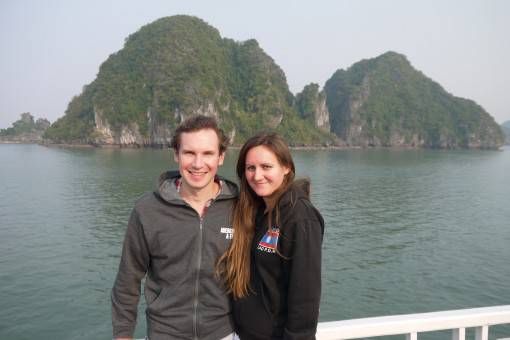 Us in Halong Bay, Vietnam