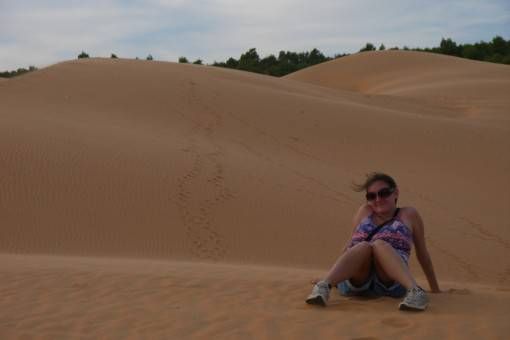 Amy on the Red Sand Dunes