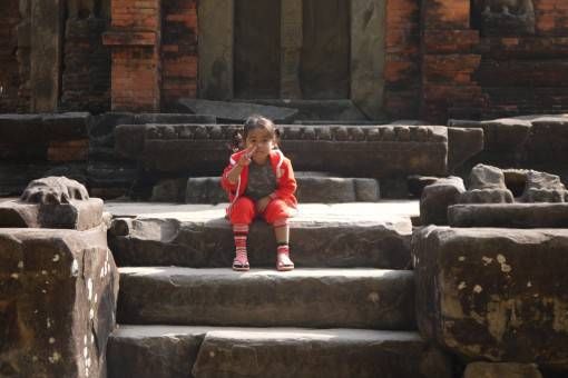Cambodian Girl at Angkor Wat
