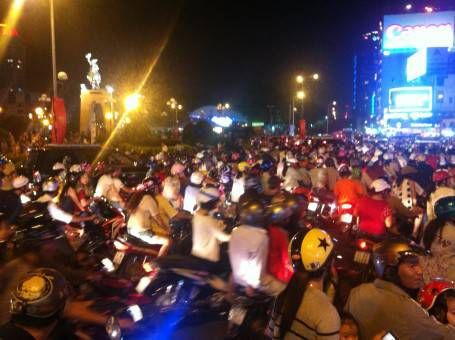 Traffic in Ho Chi Minh City Vitenam