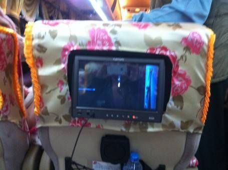 Our personal TV on the bus