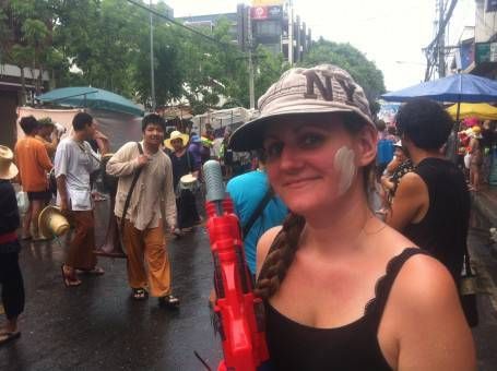 Amy Celebrating Songkran 2014 in Chiang Mai