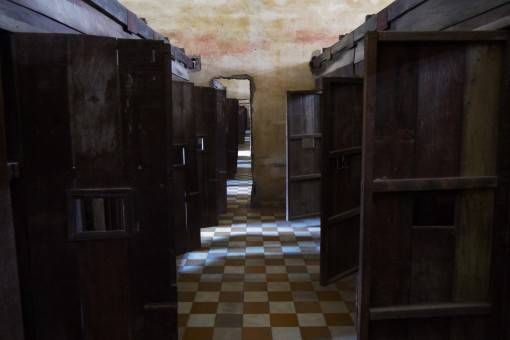 Cells in S21 Prison, Cambodia