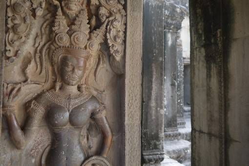 Wall Carving at Angkor Wat Temple