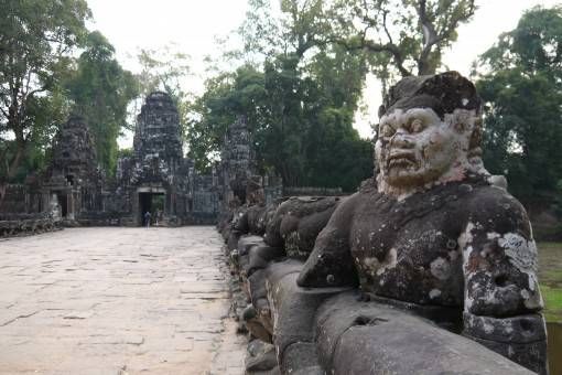 Statue at Preah Khan Temple in Cambodia