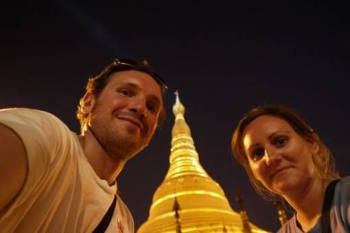 Us at Shwedagon Pagoda, Yangon