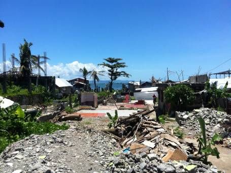 Storm Damage from Typhoon Haiyan in Leyte, the Philippines