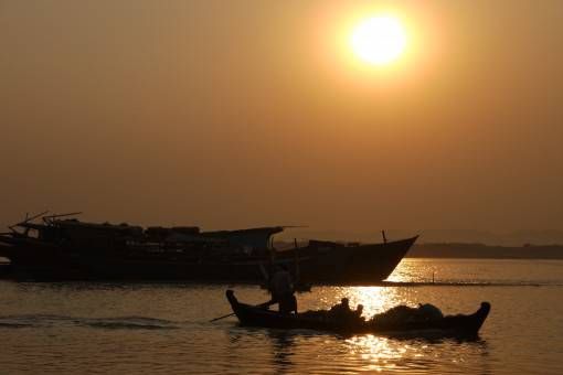 Sunset in Mandalay, Burma