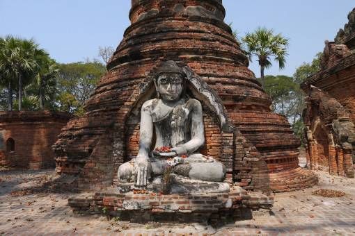 Buddha Statue at a Pagoda in Inwa