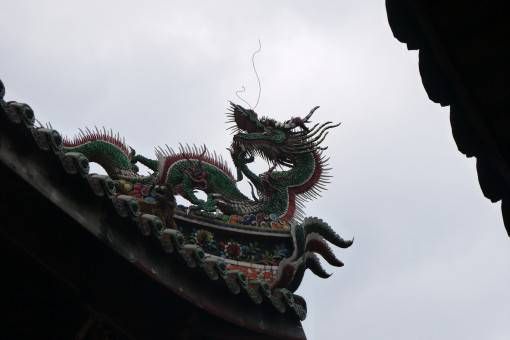Dragon Decoration at a Taipei Temple