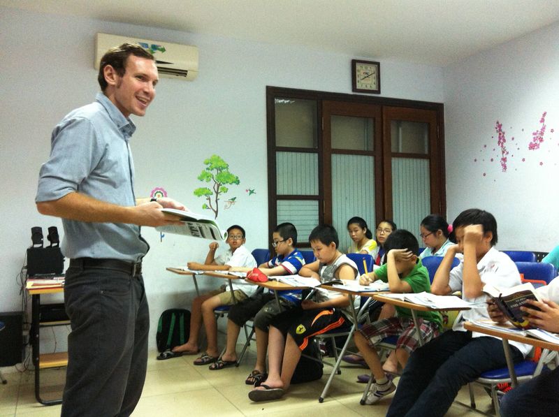Andrew teaching in Vietnam