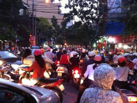 Rush hour in Hanoi, Vietnam