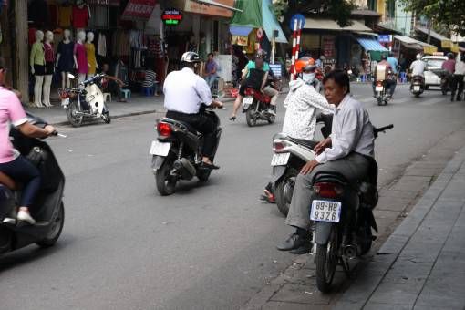 Motorbike taxi waiting for passengers