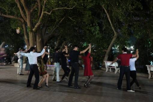 A Dance Class at Hoan Kiem Lake in Hanoi